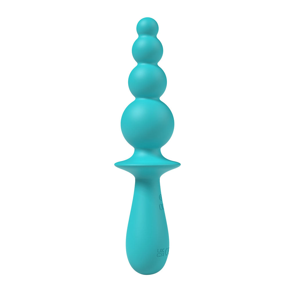Party Up EVAJ ANE 17.1 cm USB Beaded Vibrator - Teal