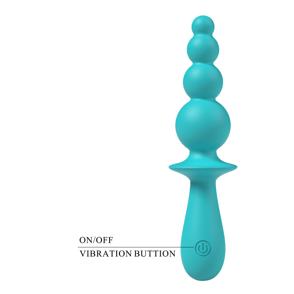 Party Up EVAJ ANE 17.1 cm USB Beaded Vibrator - Teal