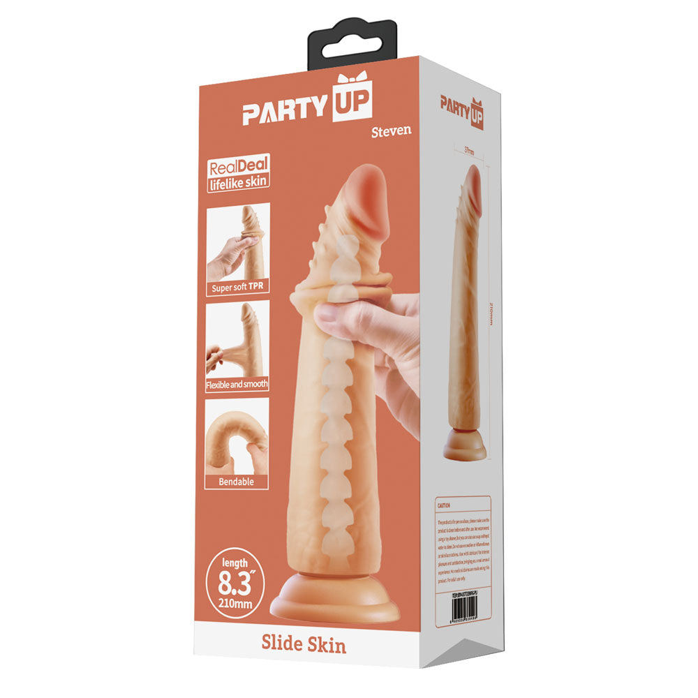 Party Up STEVEN Slide Skin 21 cm Flexible Dildo - Flesh