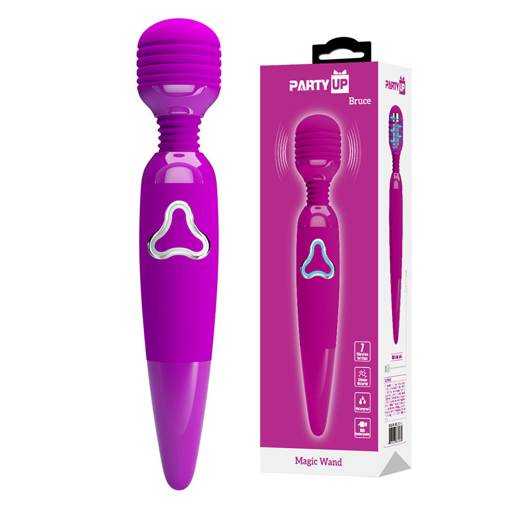 Party Up BRUCE 25 cm USB Rechargeable Ladies Massage Wand