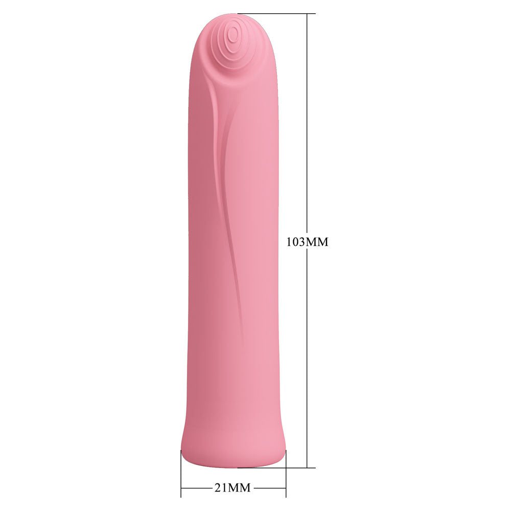 Party Up EDISON 10.3 cm USB Rechargeable Vibrating Bullet - Pink