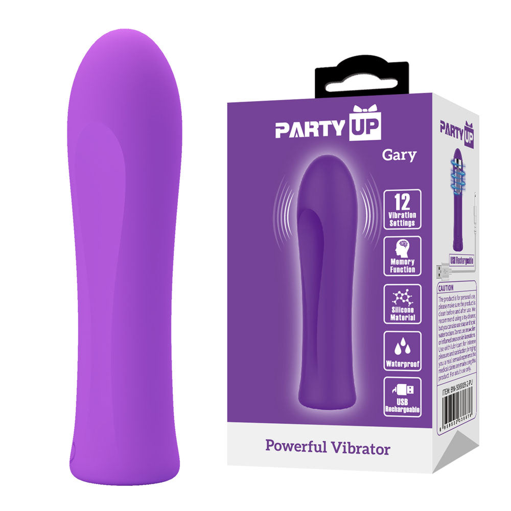 Party Up GARY Bullet 10.2 cm USB Rechargeable Bullet - PURPLE