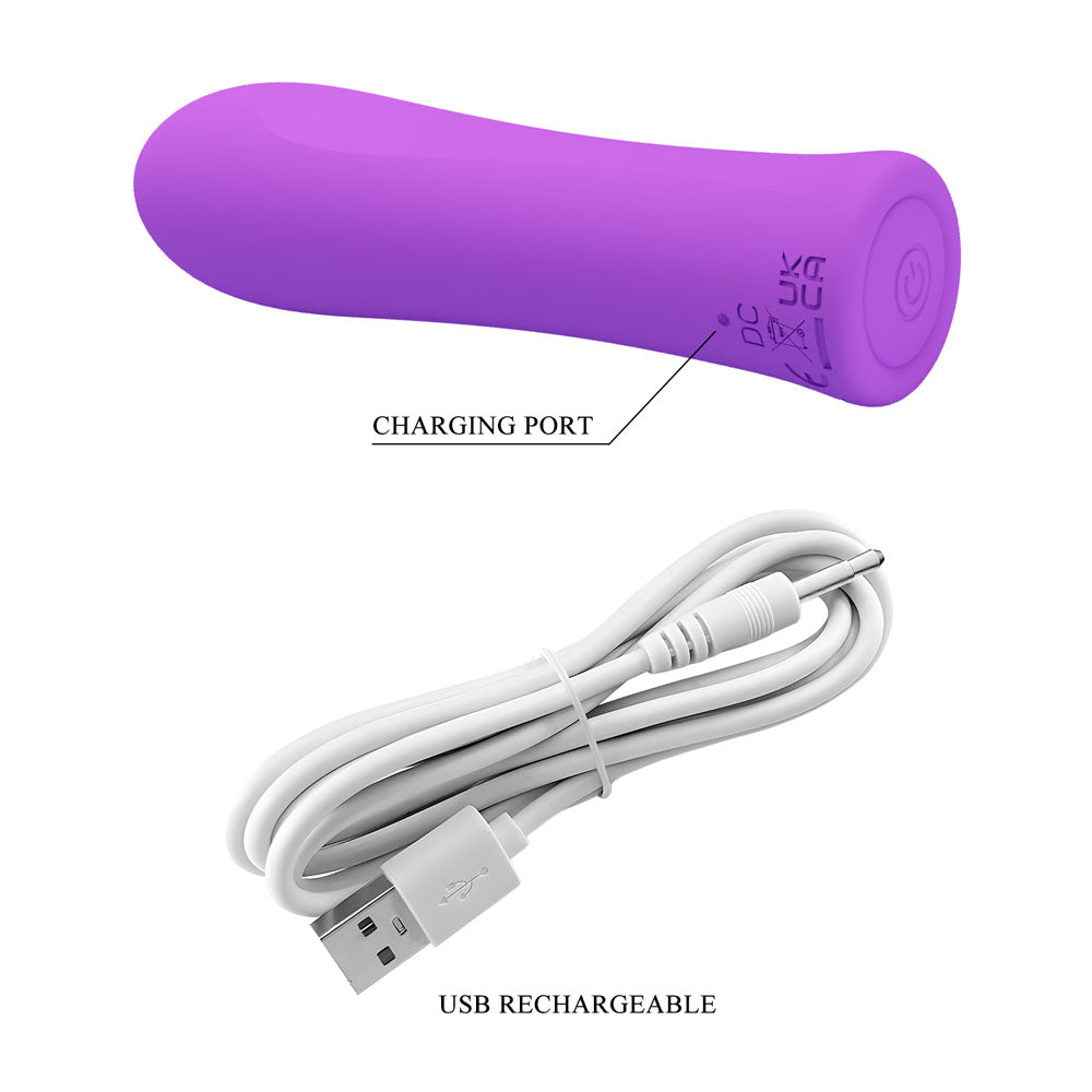 Party Up GARY Bullet 10.2 cm USB Rechargeable Bullet - PURPLE