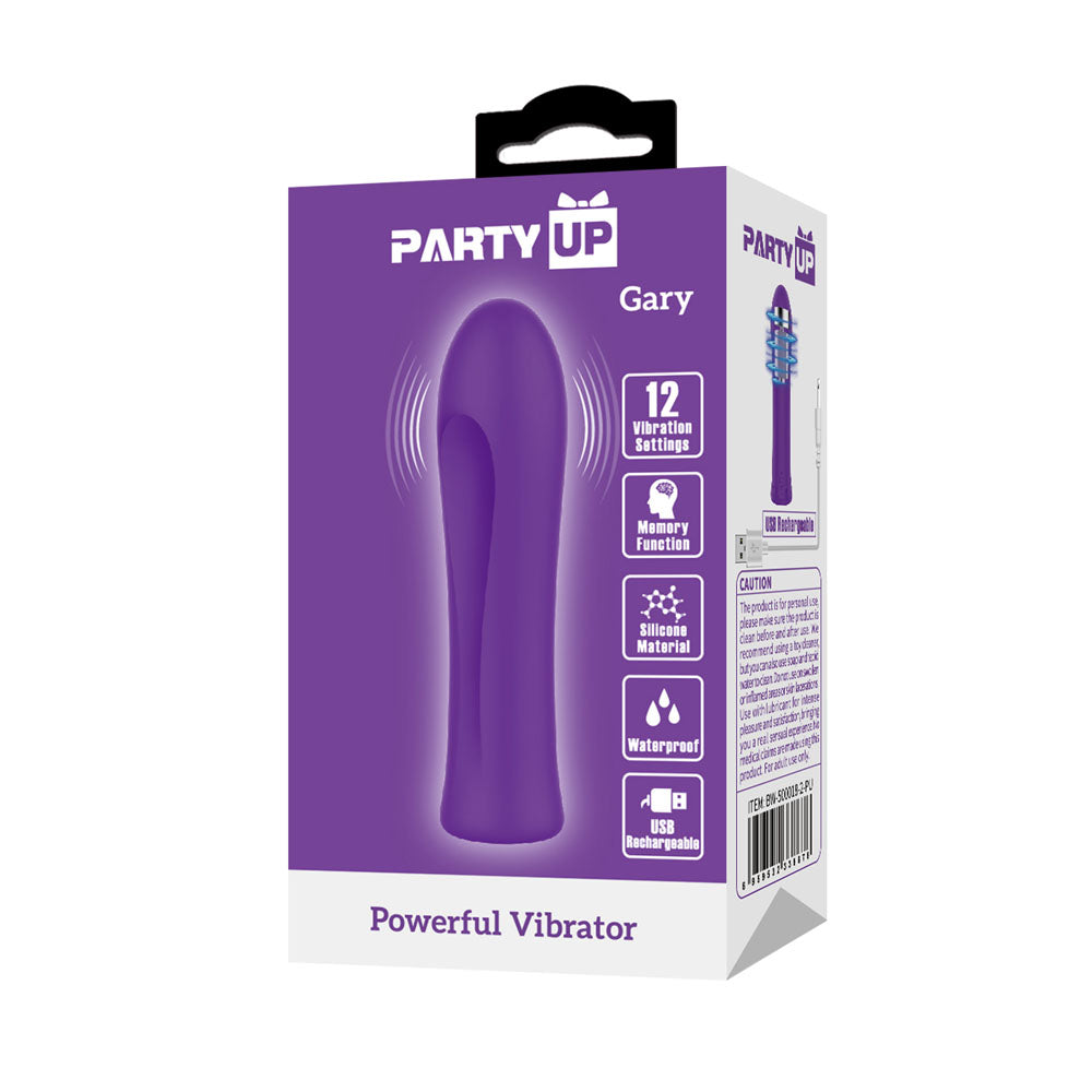 Party Up GARY Bullet 10.2 cm USB Rechargeable Bullet - PURPLE