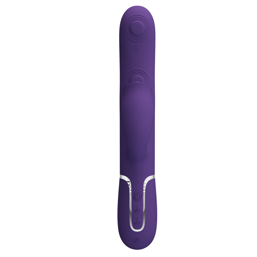 Party Up ALAN 22.8 cm Vibe with Clit Licking Stimulator and Thumping Shaft