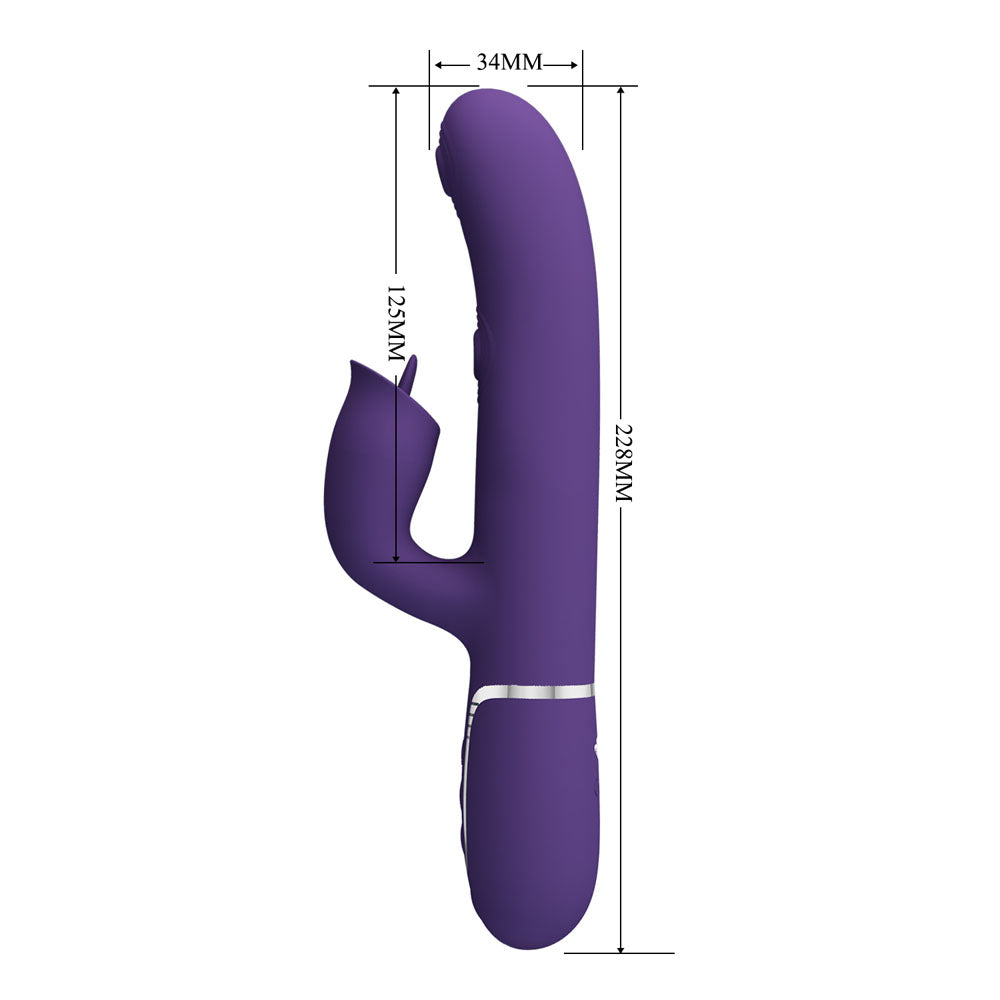 Party Up ALAN 22.8 cm Vibe with Clit Licking Stimulator and Thumping Shaft