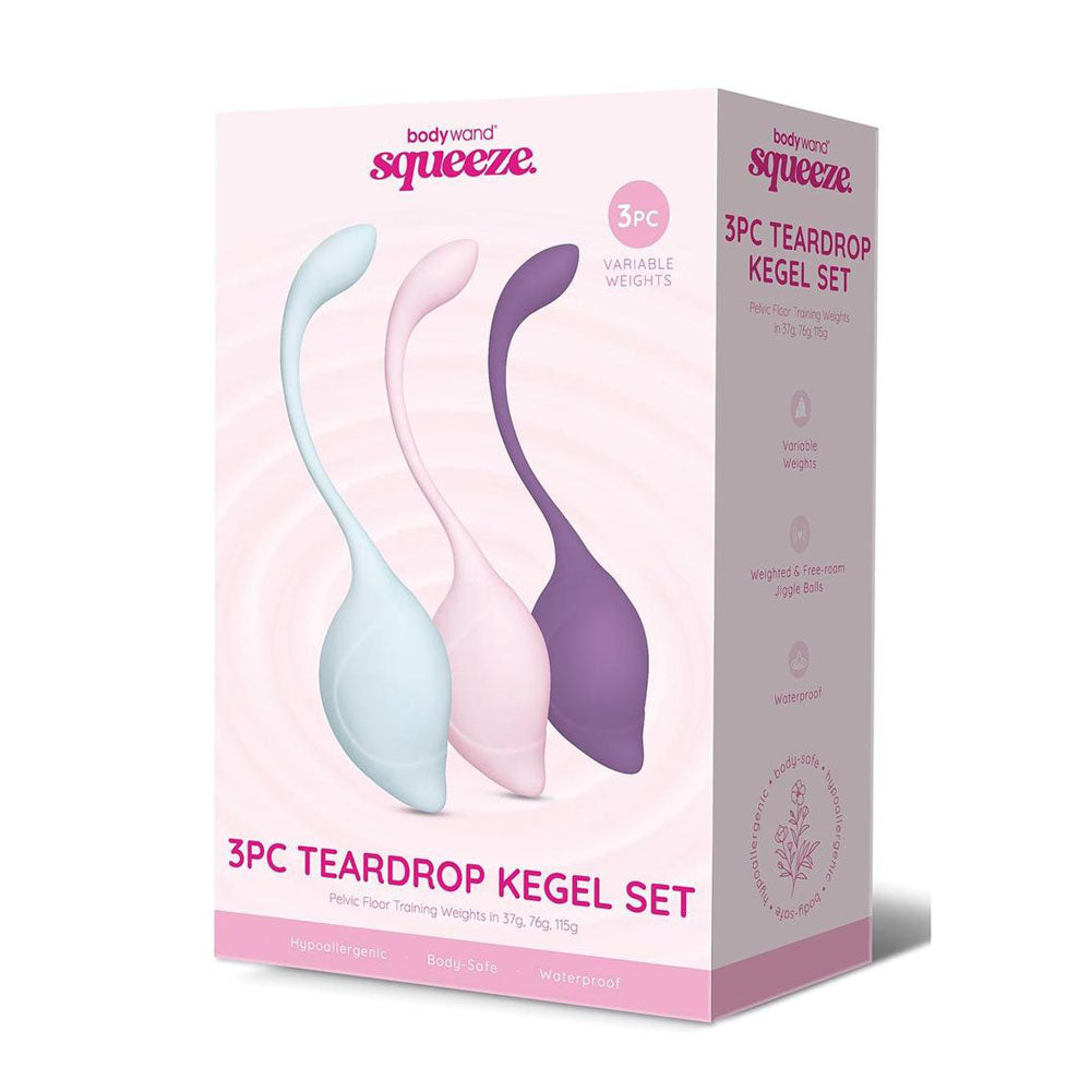 Bodywand Squeeze 3 pc Teardrop Weighted Kegel Set