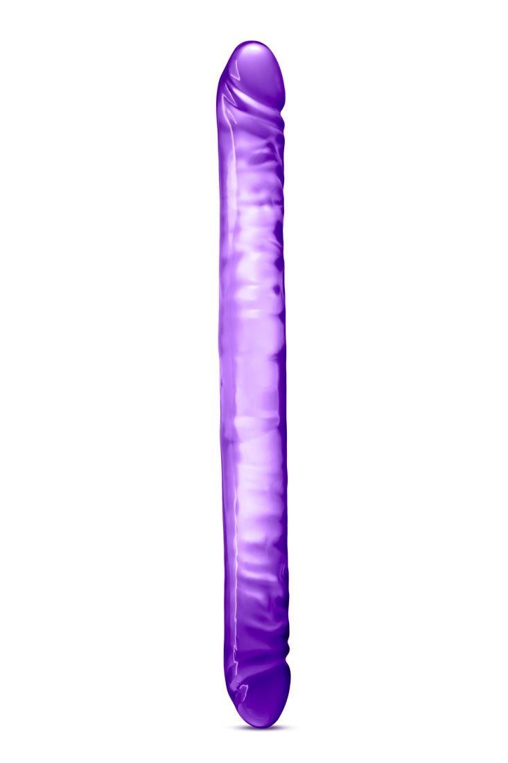 B Yours Double Dildo Purple 18in - Shhh...