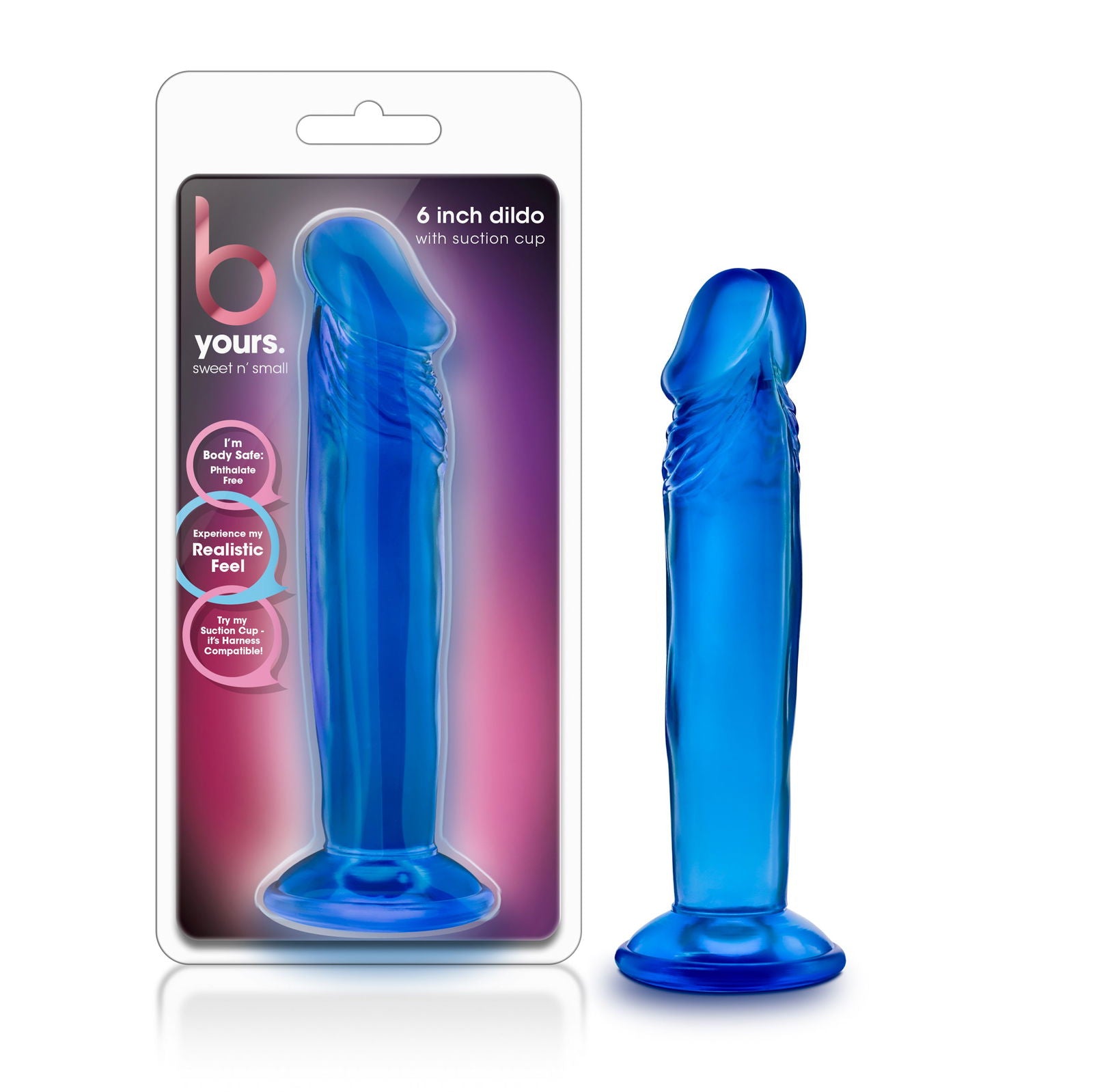 B Yours Sweet N Small 6in - Blue - Shhh...