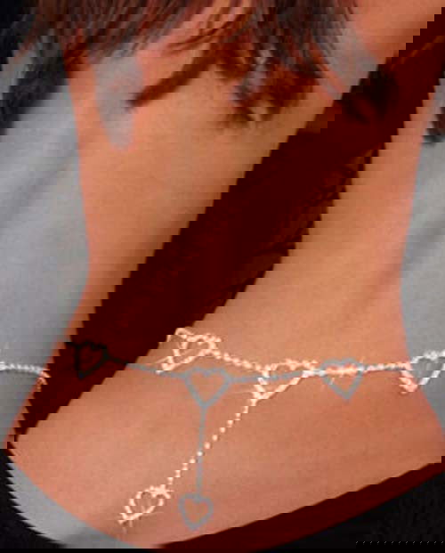 Back chains body chains in glittering crystal 6 design choices - Shhh...