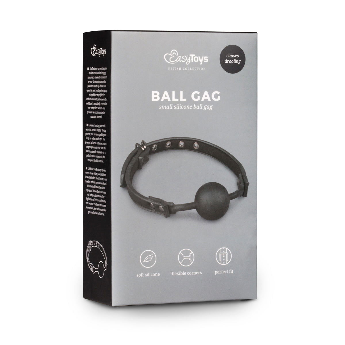 Ball Gag 40mm Silicone Ball - Black solid - Shhh...
