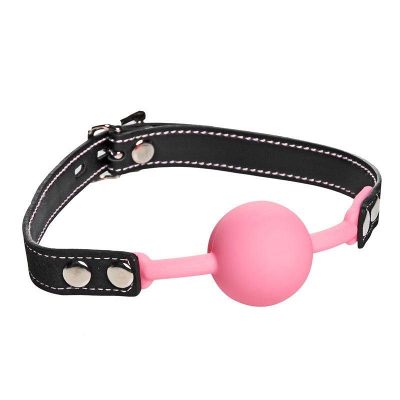 Ball Gag Silicone - Glow in the Dark - Pink & Black solid - Shhh...