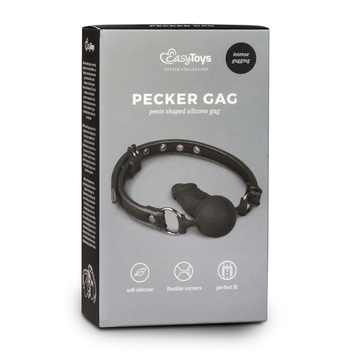 Ball Gag With Silicone Dong - Black solid - Shhh...