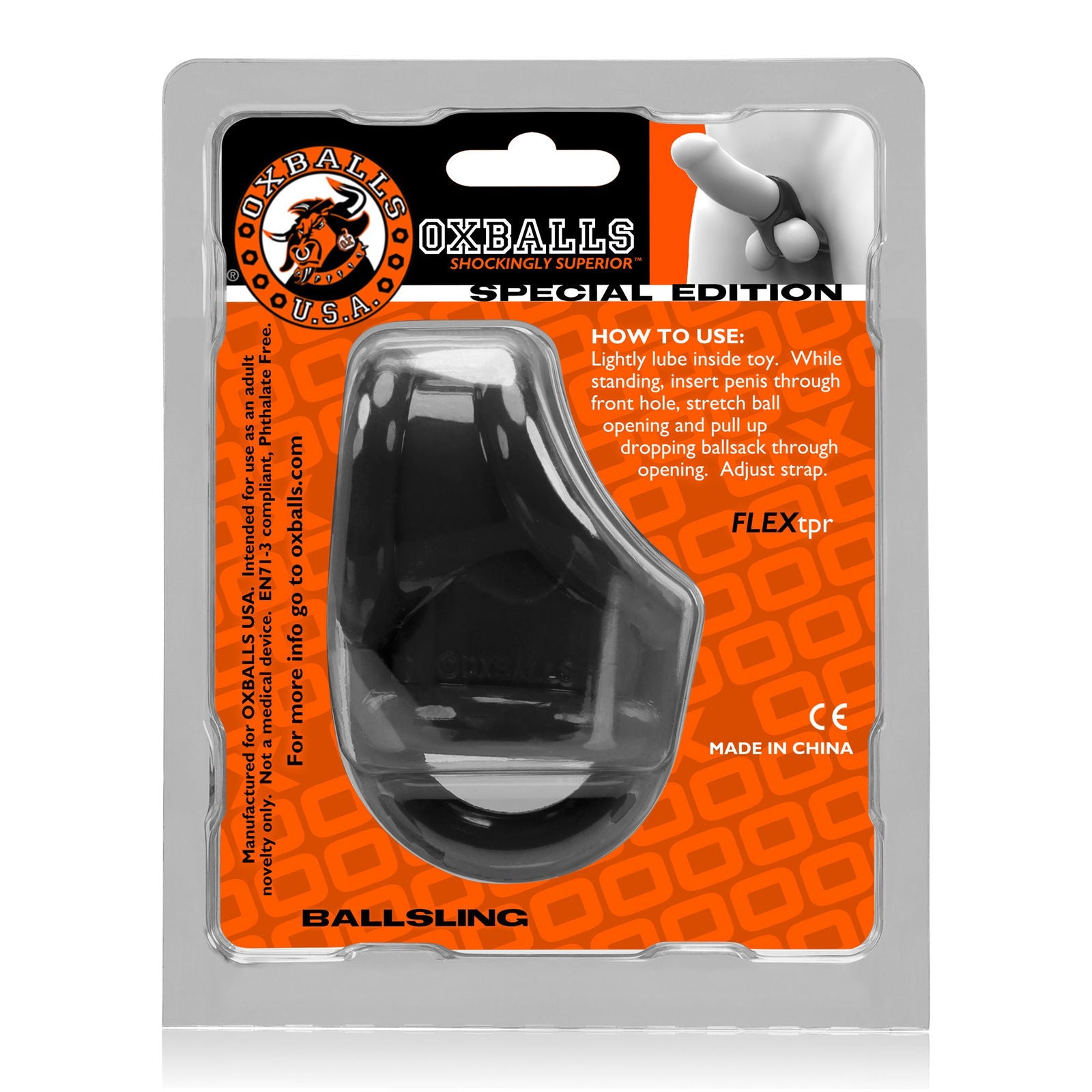 Ballsling Ball Split Sling Black - Shhh...