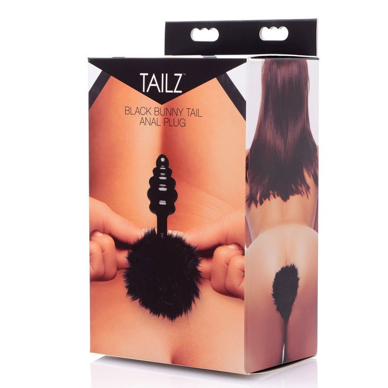 Black Bunny Tail Anal Plug - Shhh...