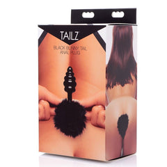 Black Bunny Tail Anal Plug - Shhh...