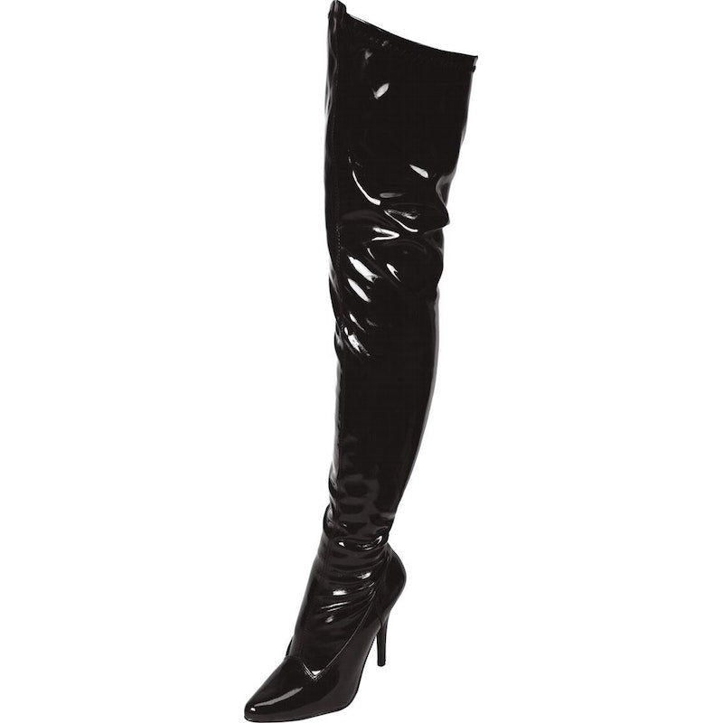 Black Pointed Toe Thigh High Boot 5in Heel Size AU 8 - Shhh...