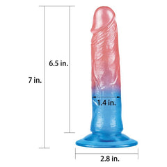 Dazzle Studs Dildo 7in Pink/Blue - Shhh...