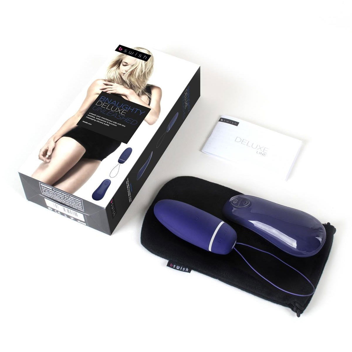 Bnaughty Deluxe Unleashed midnight blue Bullet with remote - Shhh...