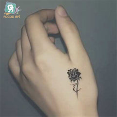 Body Art Sex waterproof temporary tattoos Black Rose - Shhh...