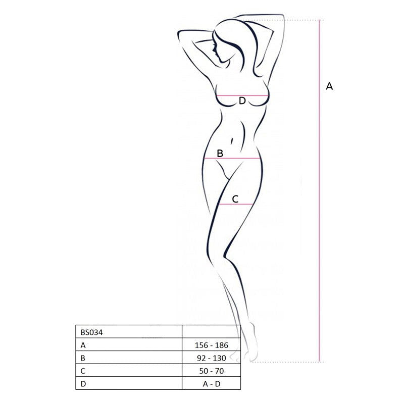 Bodystocking BS034 Black - One Size fits most - Shhh...