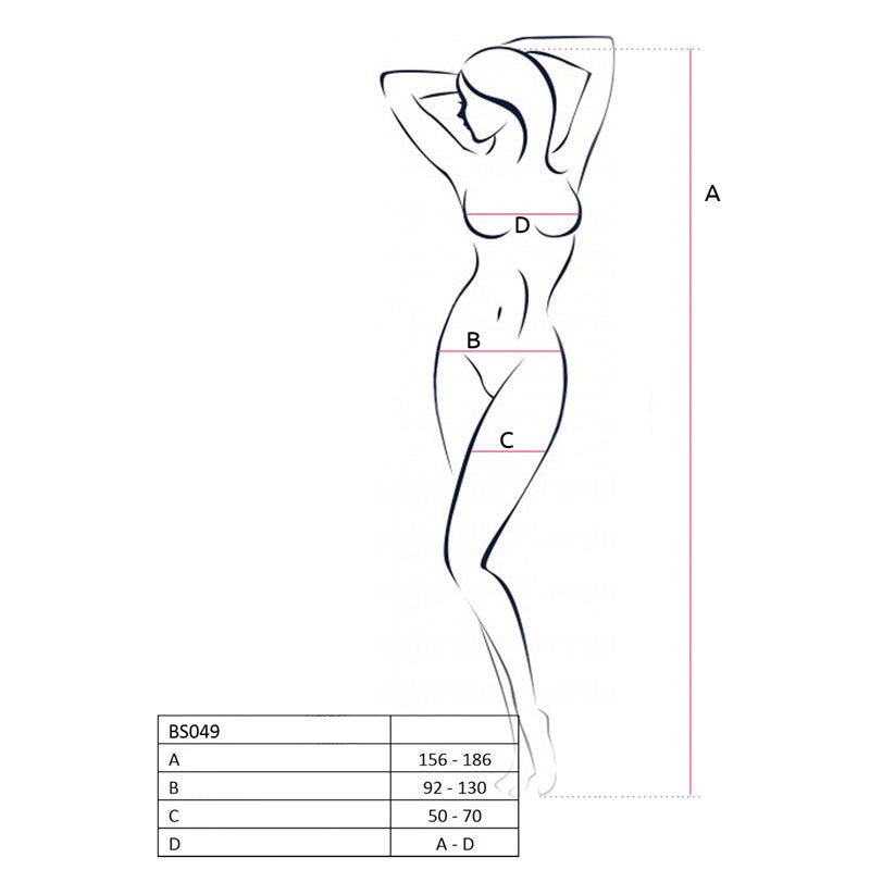 Bodystocking BS049 White - One Size fits most - Shhh...