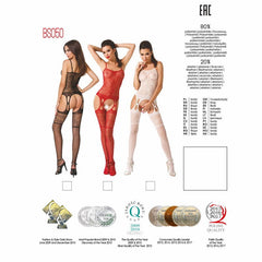 Bodystocking BS050 White - One Size fits most - Shhh...