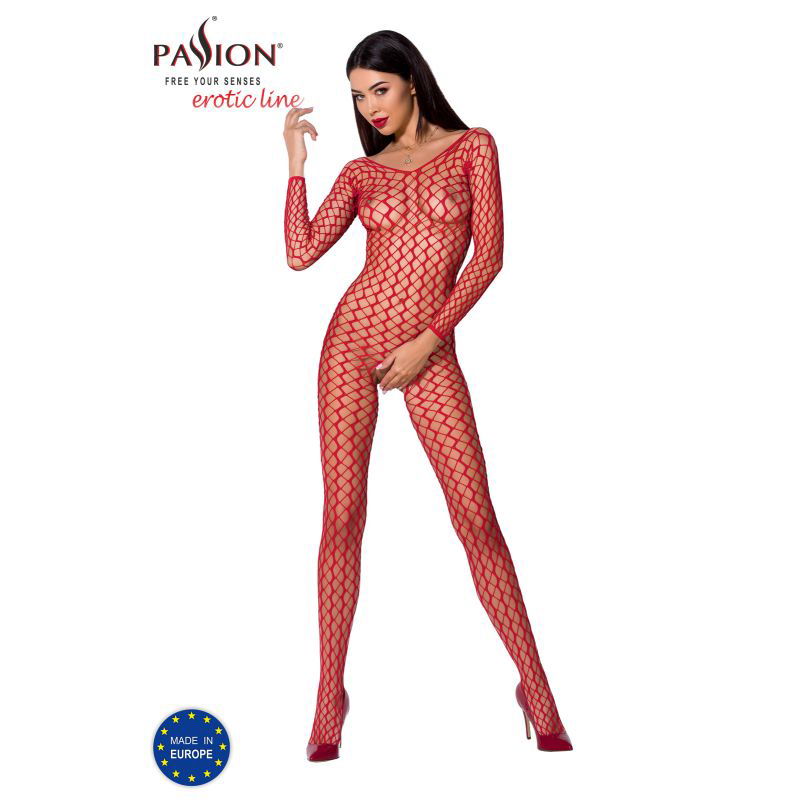 Bodystocking BS068 Red - One Size fits most - Shhh...