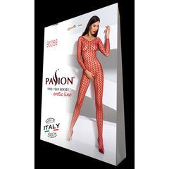 Bodystocking BS068 Red - One Size fits most - Shhh...