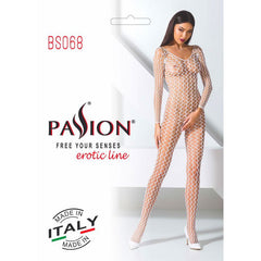 Bodystocking BS068 White - One Size fits most - Shhh...