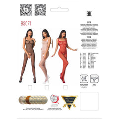 Bodystocking BS071 Red - One Size fits most - Shhh...