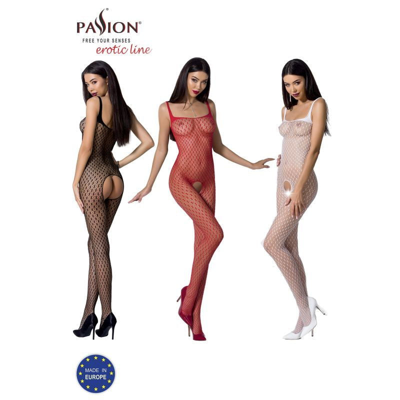 Bodystocking BS071 Red - One Size fits most - Shhh...