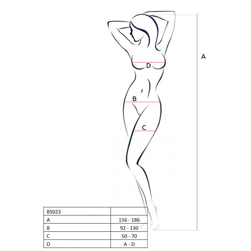 Bodystocking Fishnet  With Open Cleavage BLK - One Size fits most - Shhh...