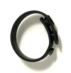 Boneyard Silicone Cock Strap - 3 Snap Ring - Black - Shhh...