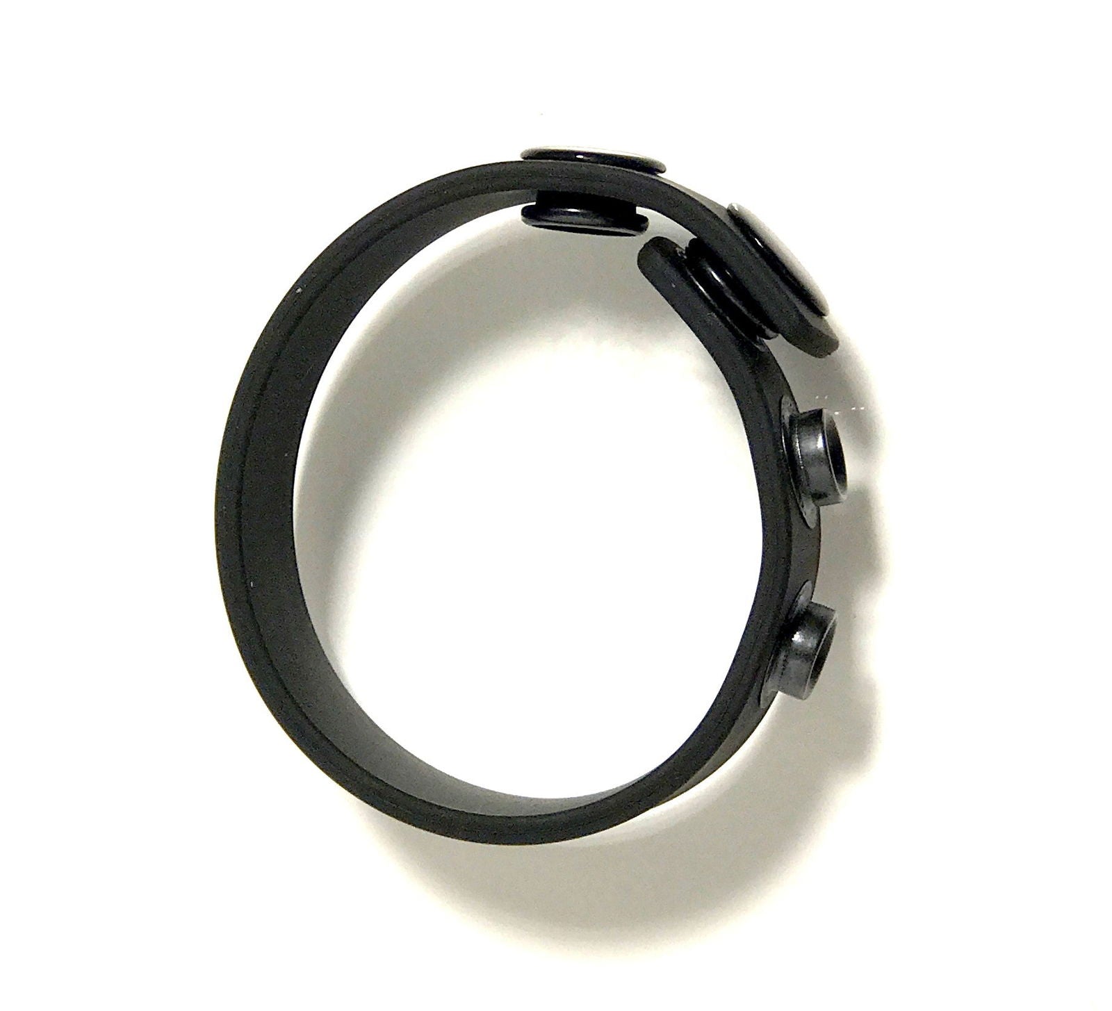 Boneyard Silicone Cock Strap - 3 Snap Ring - Black - Shhh...