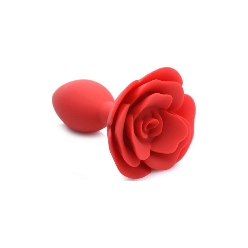Booty Bloom Silicone Rose Plug Large - Red - Shhh...