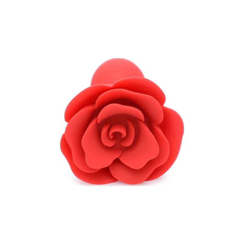 Booty Bloom Silicone Rose Plug Large - Red - Shhh...