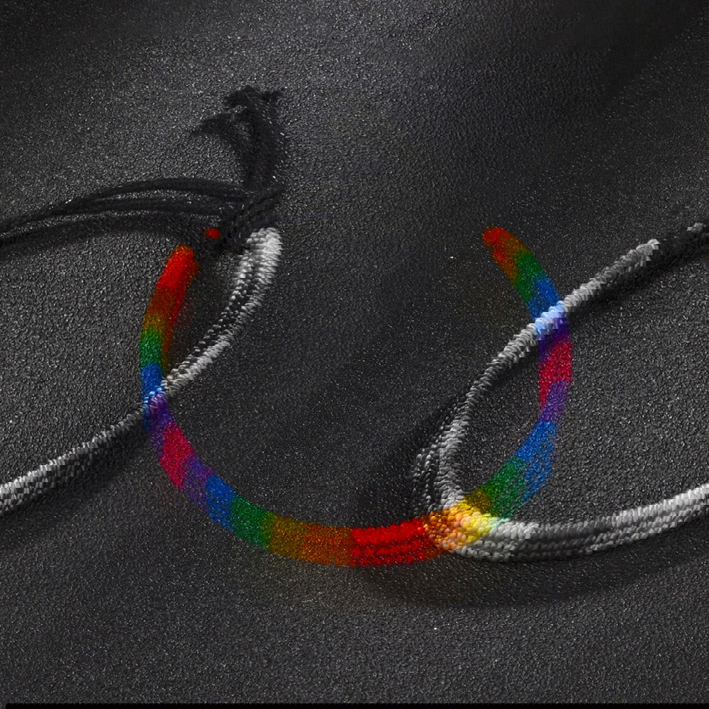 Bracelet LGBT Pride Unisex braided friendship bracelet - Shhh...