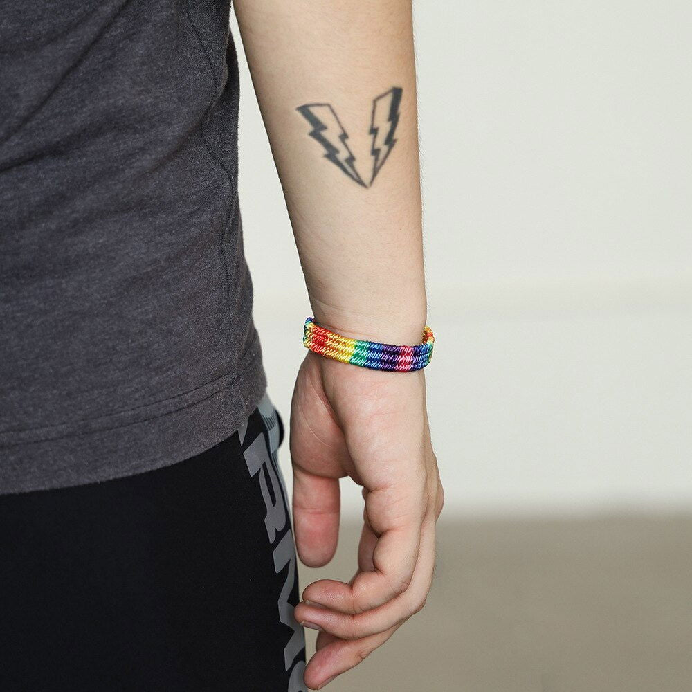 Bracelet LGBT Pride Unisex braided friendship bracelet - Shhh...
