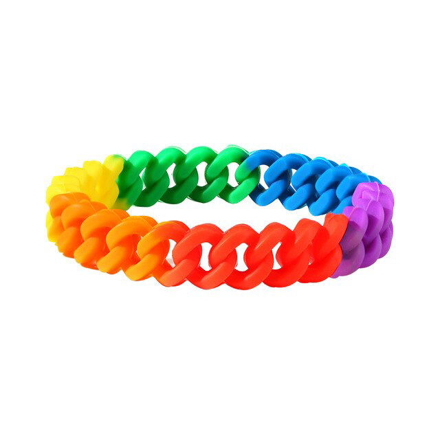 Bracelet LGBT Pride Unisex silicone rainbow bracelet - 5 variants - Shhh...