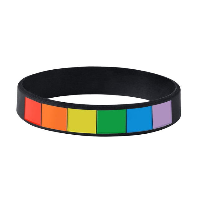 Bracelet LGBT Pride Unisex silicone rainbow bracelet - 5 variants - Shhh...