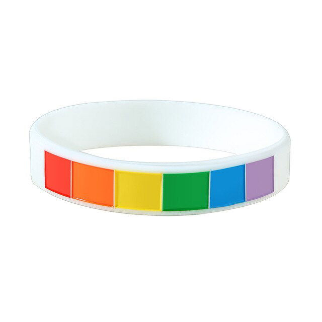 Bracelet LGBT Pride Unisex silicone rainbow bracelet - 5 variants - Shhh...