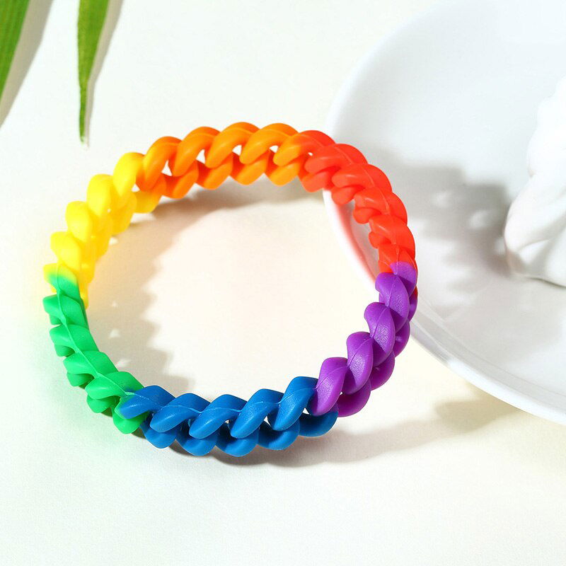 Bracelet LGBT Pride Unisex silicone rainbow bracelet - 5 variants - Shhh...