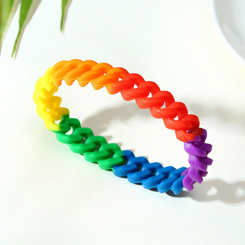 Bracelet LGBT Pride Unisex silicone rainbow bracelet - 5 variants - Shhh...