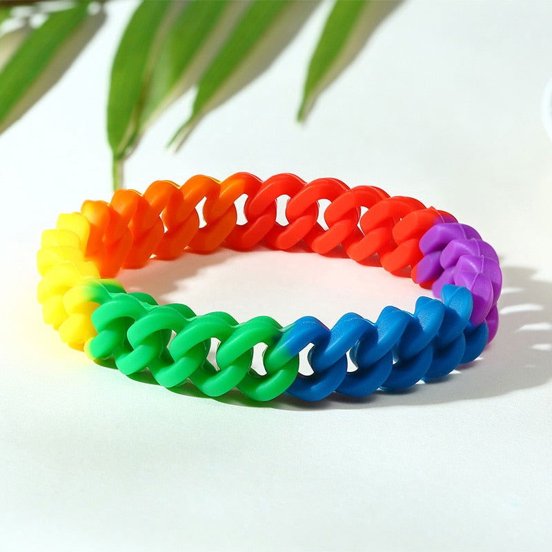 Bracelet LGBT Pride Unisex silicone rainbow bracelet - 5 variants - Shhh...