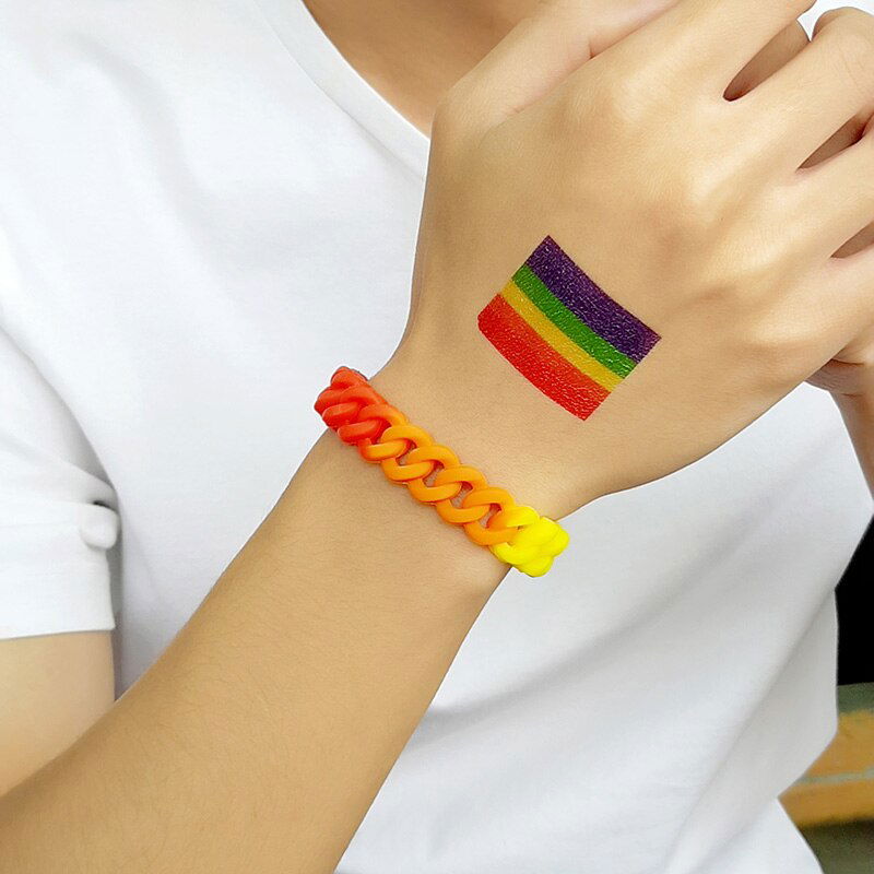 Bracelet LGBT Pride Unisex silicone rainbow bracelet - 5 variants - Shhh...