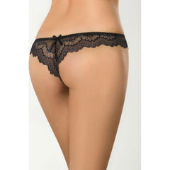 Brazilian Open Crotch Panty Black - 4 Sizes - Shhh...