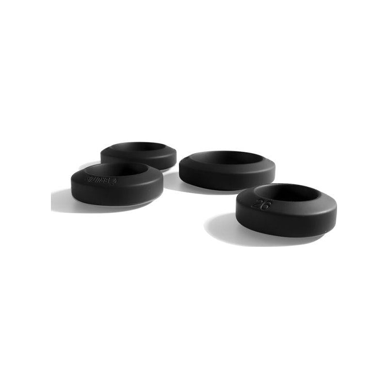 Brutus Big Bulge Silicone Cock Ring 4 Pc Set - Shhh...