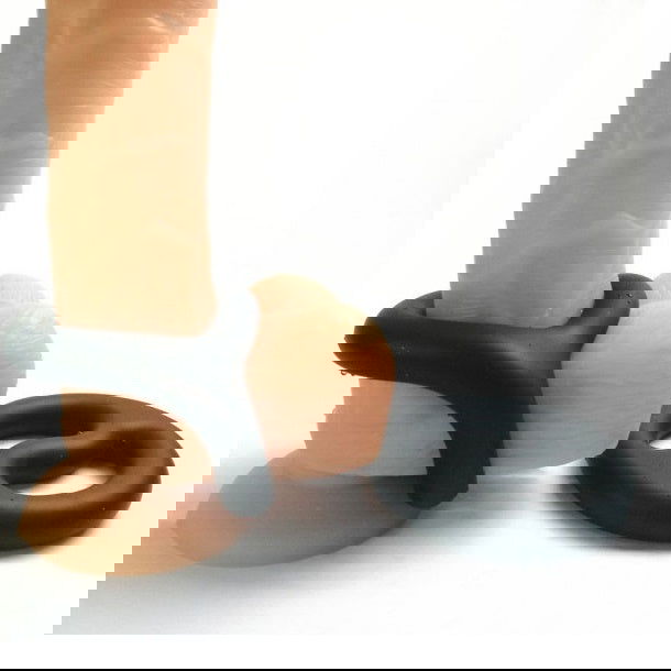 Brutus Yin Yang Silicone Cock and Ball Duo Ring - Shhh...