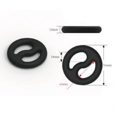 Brutus Yin Yang Silicone Cock and Ball Duo Ring - Shhh...
